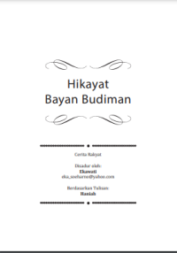 Image of Hikayat Bayan Budiman